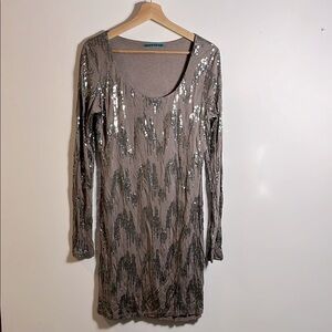 Velvet by Graham & Spencer Sequin Long Sleeve Dress